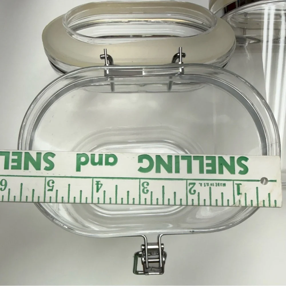 Set of 2 - Clear Airtight Storage Containers, Heavy Duty 5.5 x 3.5 x 8 - Picture 11 of 13